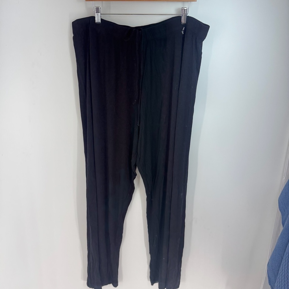 SKIMS Drawstring Baggy Wide Leg Ribbed Pajama Pants